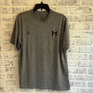 Michigan Wolverines Jordan Brand Left Chest Logo Legend Performance Shirt Gray M